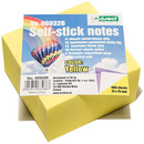 Bloczek samoprzylepny 75x75mm 400k �&oacute;�ty D.RECT 009326 LEVIATAN