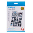 Kalkulator biurowy DONAU TECH, 12-cyfr. wy�wietlacz, wym. 210x154x37 mm, metalowa obudowa, srebrny