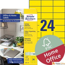 Etykiety Heavy Duty, A4, 20 ark./op., 70 x 37 mm, �&oacute;�te, poliestrowe, AVERY ZWECKFORM, L6131-20