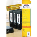 Etykiety na segregatory z okienkami, A4, 25 ark., /op., 30 x 190 mm, bia�e, w�skie, AVERY ZWECKFORM, C32266-25