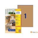 Br�zowe etykiety na produkty, A4, 25 ark./op., 210 x 297 mm, AVERY ZWECKFORM, L7109-25
