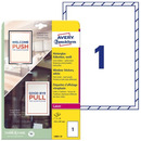 Naklejka na okno A4 210x297mm (10 arkuszy) dwustronna L9001-10 AVERY ZWECKFORM