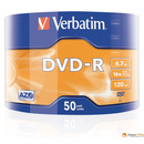 P�yta DVD-R VERBATIM (50) 4, 7GB 16x Spindle Matt Silver Wrap 43788
