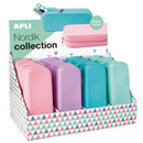 Pi&oacute;rnik APLI Nordik, Soft Touch, 185x75x55 mm, silikonowy, mix kolor&oacute;w pastel