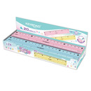 Linijka KEYROAD Pastel, 20cm, elastyczna, display, mix kolor&oacute;w