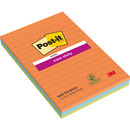 Karteczki samoprzylepne Post-it® Super Sticky XXL, BOOST, w lini, 101x152mm, 3x45 kart.