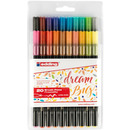 Pisak z ko�c&oacute;wk� p�dzelkow� e-1340 EDDING, 1-3 mm, 20 szt., mix kolor&oacute;w