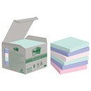 Ekologiczne karteczki samoprzylepne Post-it&reg;, NATURE, pastelowe, 76x76mm, 6x100 kart.