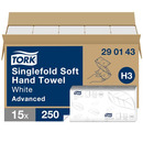 Tork - R�cznik papierowy w sk�adce ZZ, bia�y, H3, makulatura - 15x250=3750 sztuk