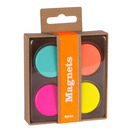 Zestaw APLI Fluor Collection, magnesy, 4 szt., mix kolor&oacute;w