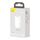 Baseus �adowarka sieciowa GaN2 Lite | USB + USB-C | 65W | EU bia�a