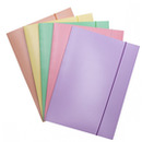 Teczka z gumką OFFICE PRODUCTS Pastel, karton/lakier, A4, 300gsm, 3-skrz., mix kolorów