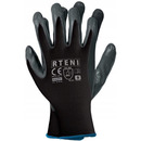 R�kawice REIS RTENI BS poliestrowe powlekane nitrylem czarno-szare roz.7/S