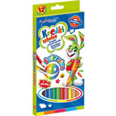 Kredki szkolne �cieralne Zestaw 12 kredek z gumk� BAMBINO St.Majewski