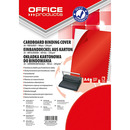 Ok�adki do bindowania OFFICE PRODUCTS, karton, A4, 250gsm, b�yszcz�ce, 100szt., czerwone
