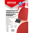 Ok�adki do bindowania OFFICE PRODUCTS, karton, A4, 250gsm, sk&oacute;ropodobne, 100szt., czerwone