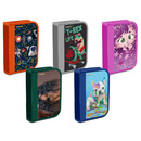 Pi&oacute;rnik szkolny GIMBOO, ekon. z wyposa�eniem, 1 komora, 1 przek�adka, mix kolor&oacute;w