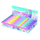 Gumka do �cierania KEYROAD, pastel, t�czowa, 50x19x10 mm, display, mix kolor&oacute;w