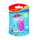 Gumka do �cierania KEYROAD Kaleidoscope, tr&oacute;jk�tna, 2 szt., blister, mix kolor&oacute;w