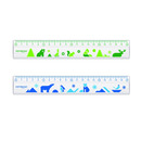 Linijka plastikowa KEYROAD, 20cm, transparentna z nadrukiem deco, zawieszka