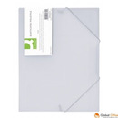 Teczka PP z gumk� Q-CONNECT A4 400mikr., transparentna bia�a