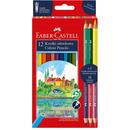 Kredki o�&oacute;wkowe ZAMEK 12kolor&oacute;w + 3 kredki dwustronne edycja limitowana 201480 FABER-CASTELL