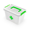 Pojemnik na leki MOXOM, antybakteryjny, 6, 5l, transparentny