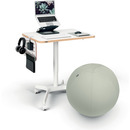Biurko Leitz Ergo białe do pracy w pozycji siedzącej i stojącej 65360001