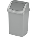 Kosz na mieci uchylny 9l CURVER CLICK-IT srebrny/grafit 04042-877-65
