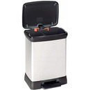 Kosz na �mieci CURVER DECO BIN z peda�em 10L+18L srebrny metalizowany 02165-582-00 203291