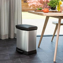 Kosz na �mieci CURVER DECO BIN z peda�em 30L srebrny metalizowany 02164-582-00 203278
