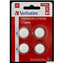 Baterie VERBATIM LITHIUM CR2016 3V BLISTER 4szt. 49531