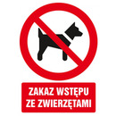 Znak TDC, Zakaz wst�pu ze zwierz�tami