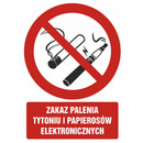 Znak TDC, Zakaz palenia tytoniu i papieros&oacute;w elektronicznych
