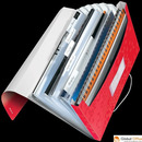 Teczka z 6 przegr&oacute;dkami PP Leitz WOW, czerwona 45890026