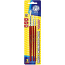 P�dzelki szkolne zestaw 3 sztuki rozmiar nr. 2, 6, 12 315111001 ASTRA