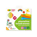 Plastelina szkolna kwadratowa, 24 kolory, Happy Color HA 2114 K24