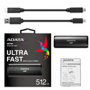 Adata Dysk zewn�trzny SSD SE760 512GB USB3.2-A/C Czarny
