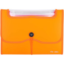 Teczka harmonijkowa z gumk 13-przegródek okno PVC RIO pomaraczowa 38128 ORANGE DELI