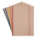 Teczka z gumką OFFICE PRODUCTS Eco Kraft, karton, A4, 300 gsm, 3-skrz., mix kolorów
