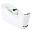 Dyspenser ta�my SCOTCH C18 + ta�ma Scotch&reg; Magic&trade; Invisible, 19mmx33m, bia�y