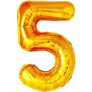 Balon foliowy z�ota cyfra 5 BCF-955-5 GO PARTY