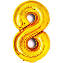 Balon foliowy z�ota cyfra 8 BCF-955-8 GO PARTY