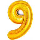 Balon foliowy z�ota cyfra 9 BCF-955-9 GO PARTY