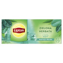 Herbata LIPTON zielona, z nut� mi�ty, 20 torebek