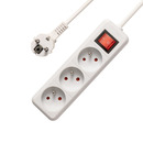 Bounn listwa zasilaj�ca antyprzepi�ciowa 3 gniazda 5 m bia�a 16A