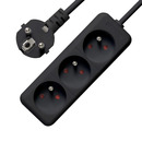 BOUNN listwa zasilaj�ca 3 gniazda 3 m czarna 16A