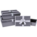 Zestaw pude�ek ozdobnych PUG-23345-PR SILVER (3szt) ROZETTE