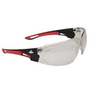 Okulary ochronne MCR Sennen, przyciemniane soczewki UV, czarno-czerwone oprawki