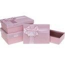 Zestaw pude�ek ozdobnych PUG-24114-PR PINK (3szt) ROZETTE
